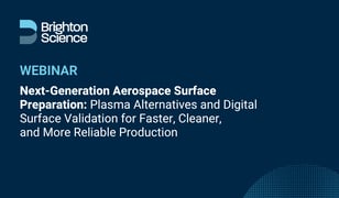 A dark blue webinar announcement image with the Brighton Science logo in the top left. White and light blue text reads 