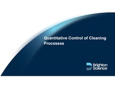 Quantitative Control of Cleaning Processes