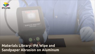 Materials Library: IPA Wipe & Sandpaper Abrasion on Aluminum