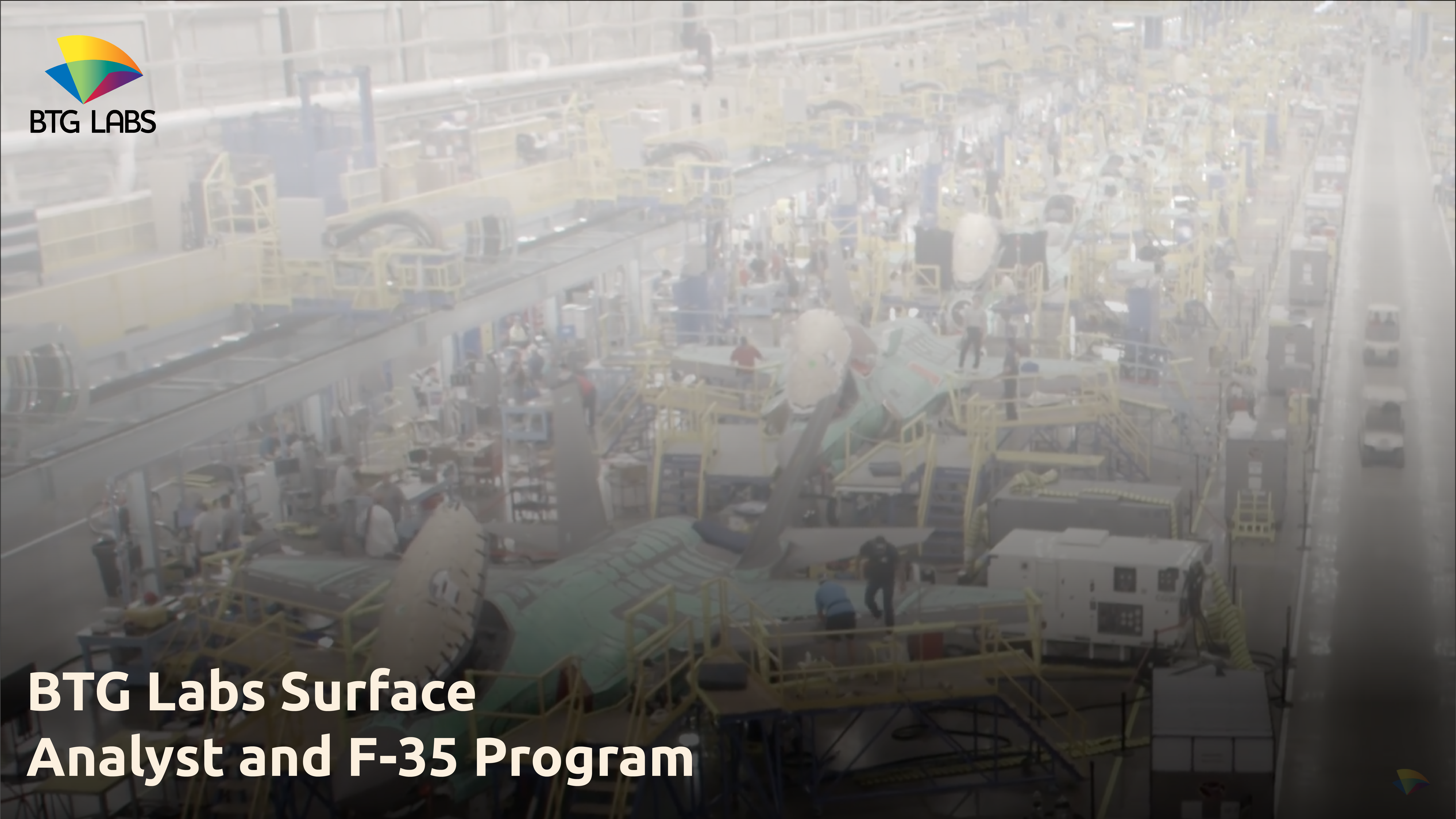 Brighton Science's (formerly BTG Labs) Surface Analyst™ and F-35 Program